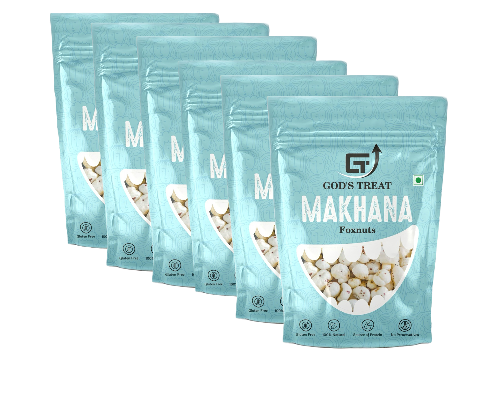 GT – God’s Treat Regular RAW Makhana (Pack of 6)