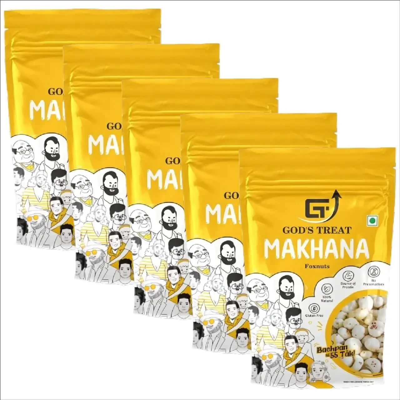 GT – God’s Treat Premium RAW Makhana (Pack of 5)