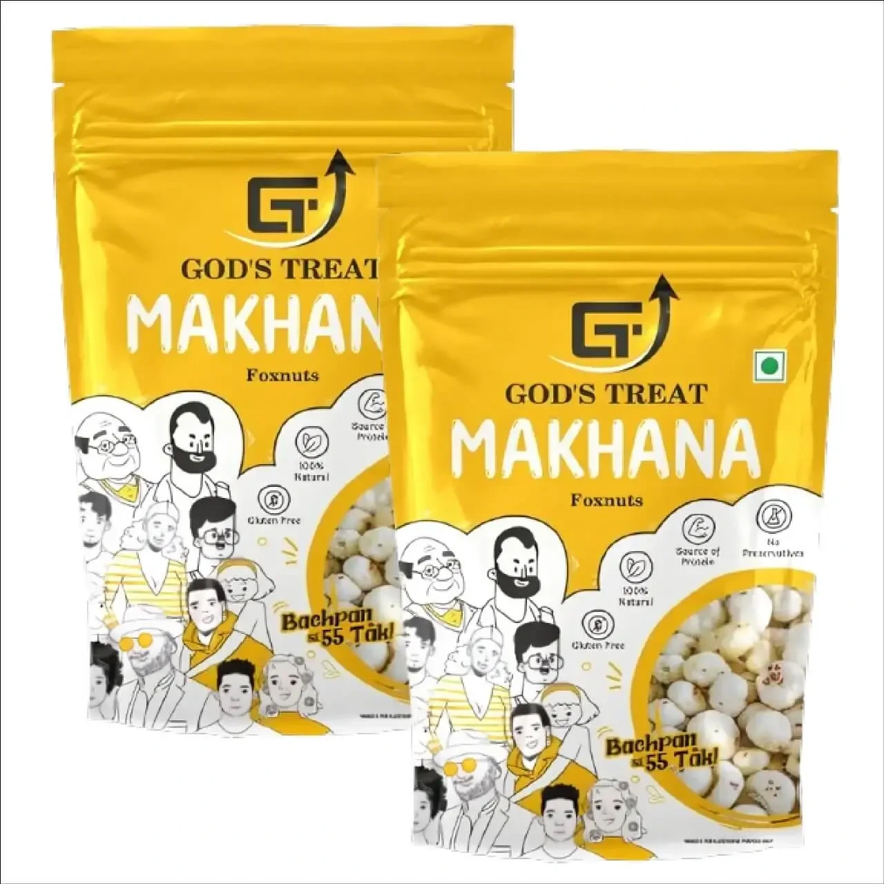 GT – God’s Treat Premium RAW Makhana (Pack of 2)